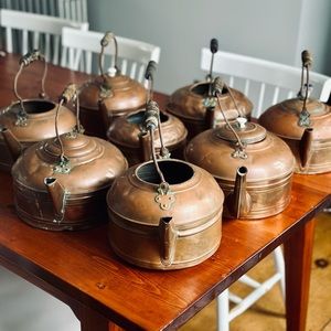 Copper pots.